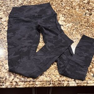 Lululemon Black Camouflage Leggings